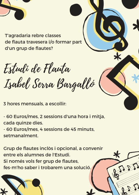 Beige Musical Notes Illustration Tutor Flyer (1)