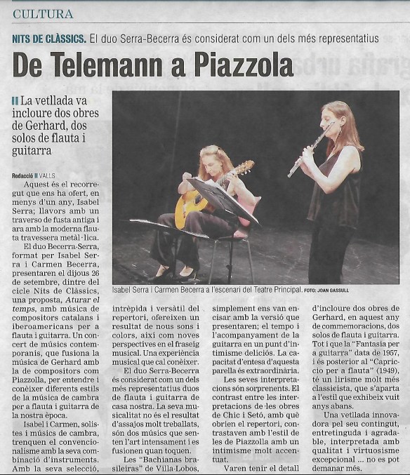 Critica oncert Duo Serra-Becerra